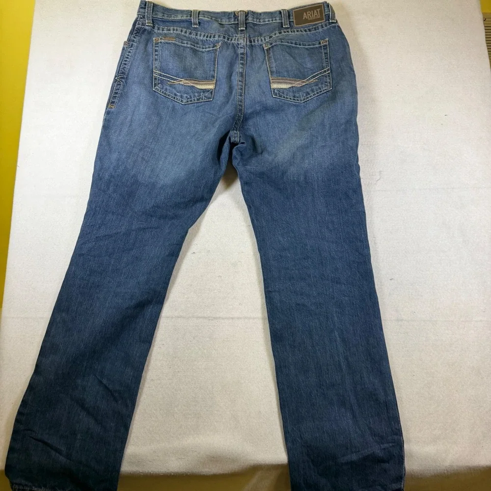 Ariat M2 Traditional Relaxed Boot Cut Jeans Mens 42x36 Blue Denim Western Work